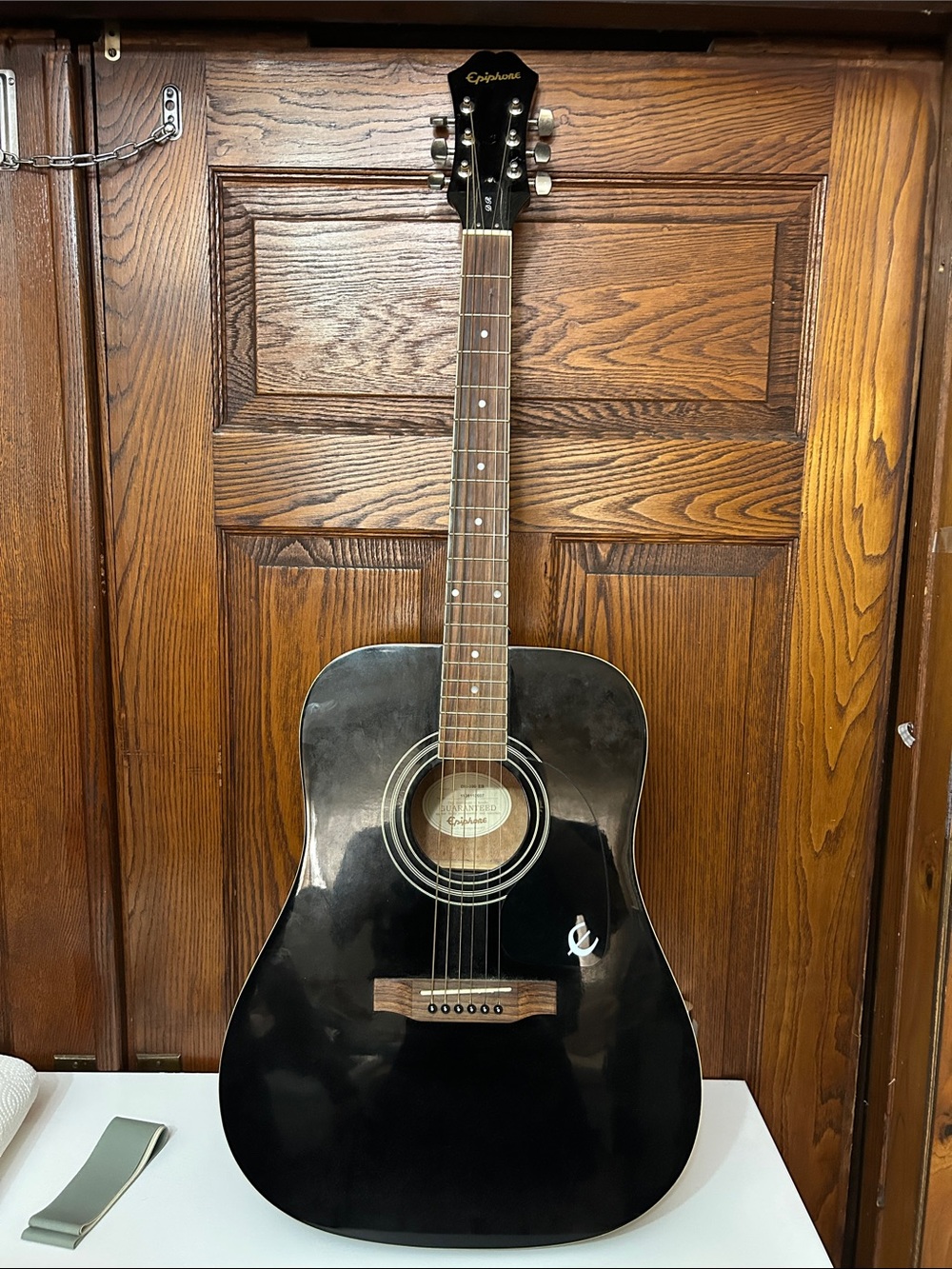 Black Acoustic Guitar - Black Finish